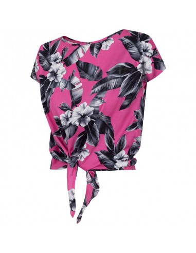 4F Î“Ï…Î½Î±Î¹ÎºÎµÎ¯Î¿ Î‘Î¸Î»Î·Ï„Î¹ÎºÏŒ Crop T-shirt Floral Î¦Î¿ÏÎ¾Î¹Î± H4L22-TSD018-95A